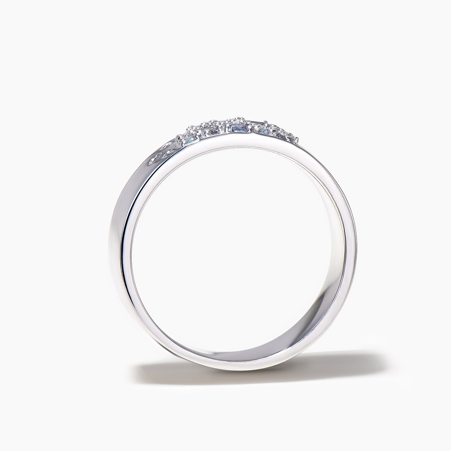 6mm Round Cut Color-change Alexandrite Mens Cluster Wedding Band