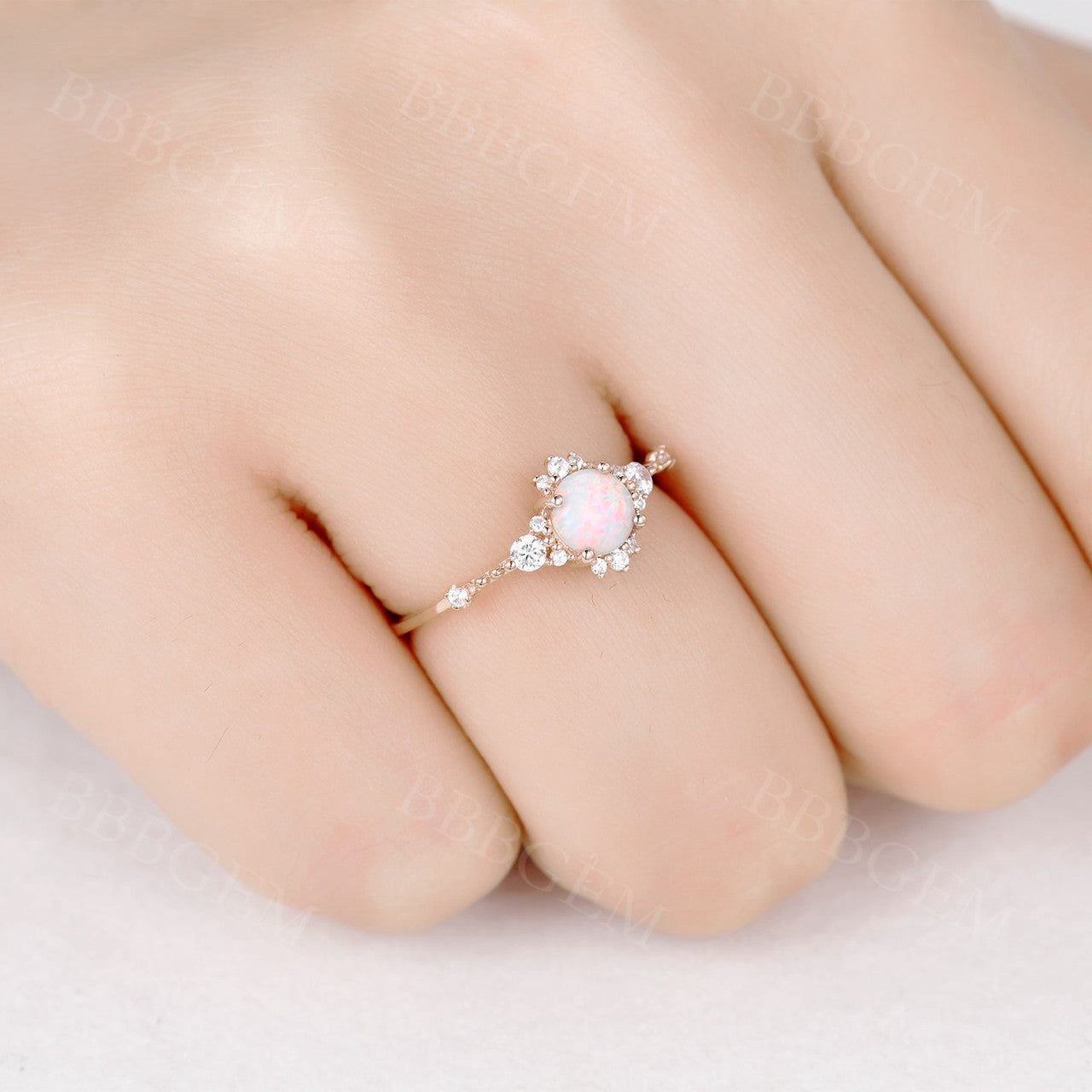 diamond and opal ring