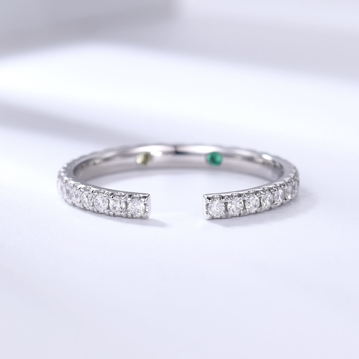 Full Eternity 1.5mm Moissanite & Diamond Wedding Ring Matching Wedding Bands for Couple/Family