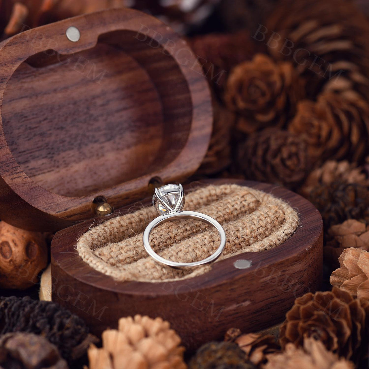 2 Carat Pear moissanite engagement ring-9X7mm Pear Moissanite White Gold Ring-BBBGEM Jewelry