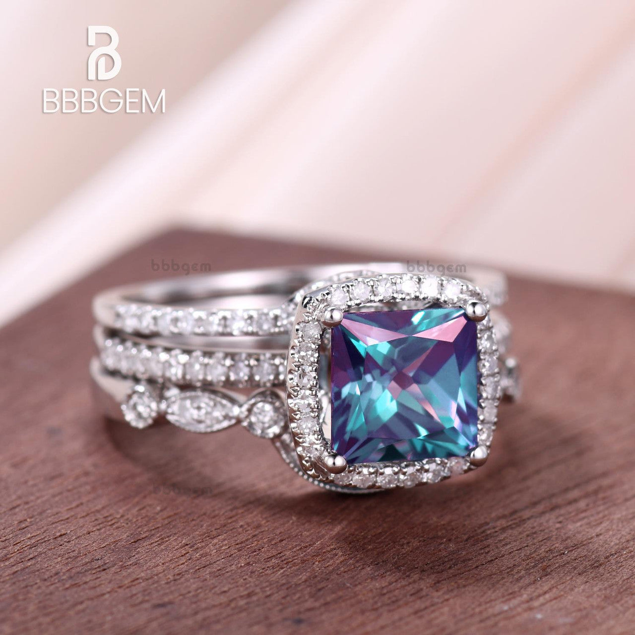 alexandrite engagement ring set-genuine alexandrite engagement ring