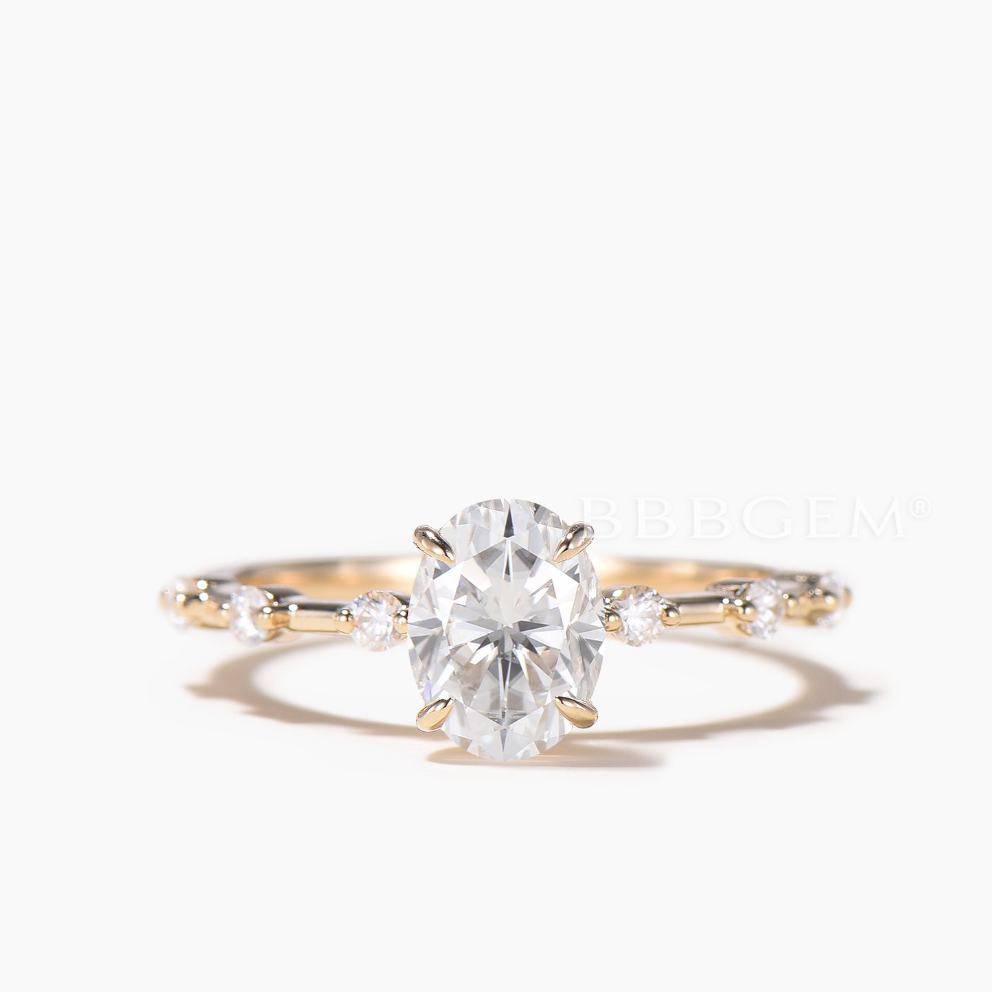 Oval Cut IGI Certificate Lab Grown Diamond Engagement Ring Diamond Bridal Set