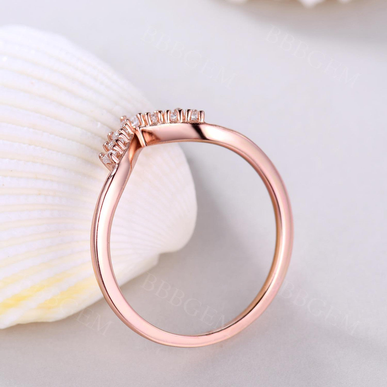 Matching Diamond Wedding Bands-BBBGEM Round Diamond Wedding Band