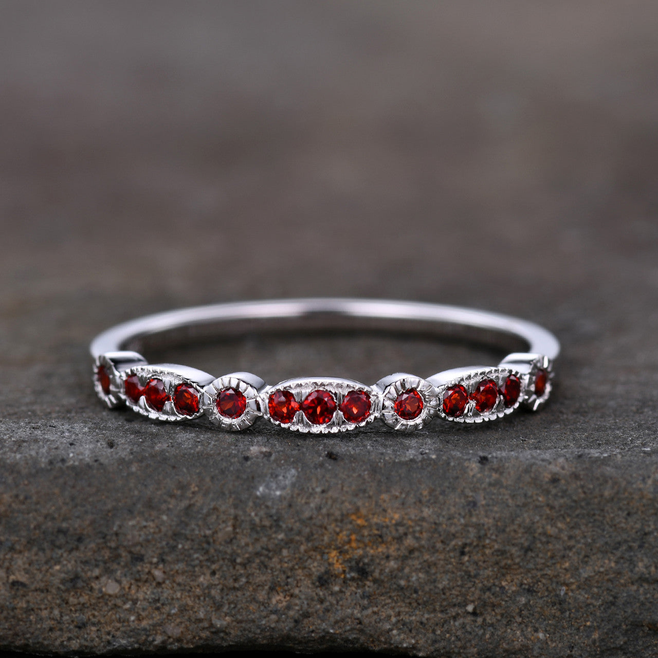 Garnet Matching Band-BBBGEM Garnet Ring