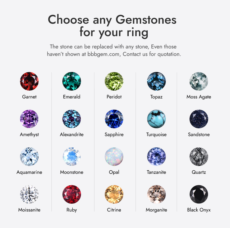 Princess Cut Color-change Alexandrite Wedding Band Black Spinel Moon Ring