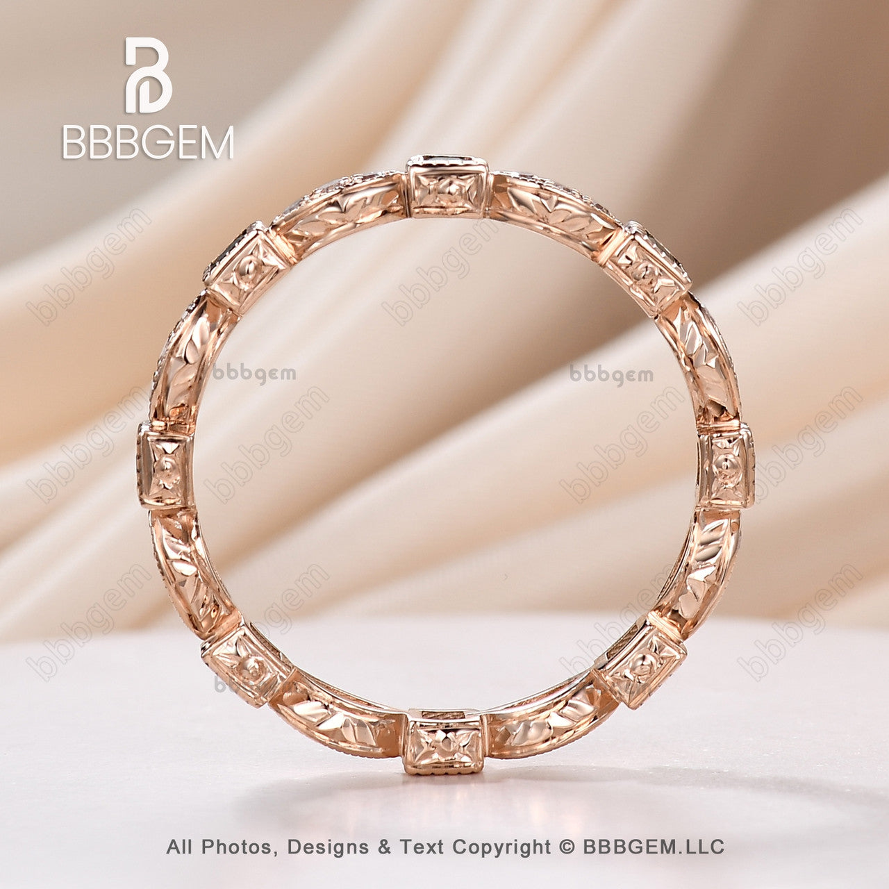 Natural Emerald Diamond ring, 14k Yellow gold engagement ring,wedinng band,stack matching band,anniversary ring,princess cut emerald ring rose gold