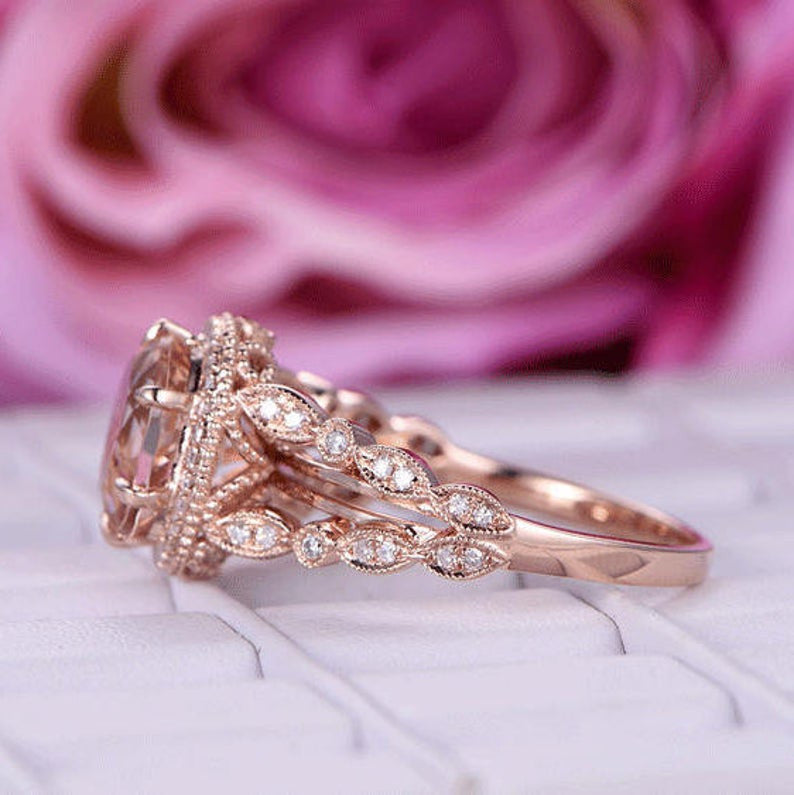 vintage morganite engagement ring