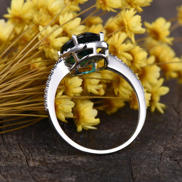 Oval Emerald Ring-BBBGEM Emerald Engagement Rings