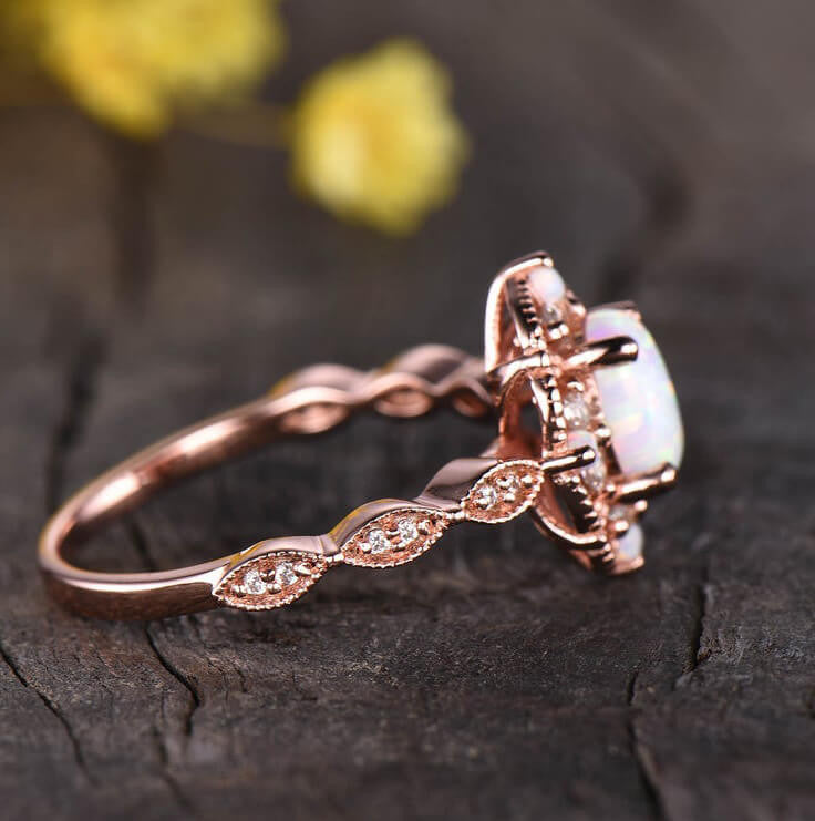 vintage opal engagement rings