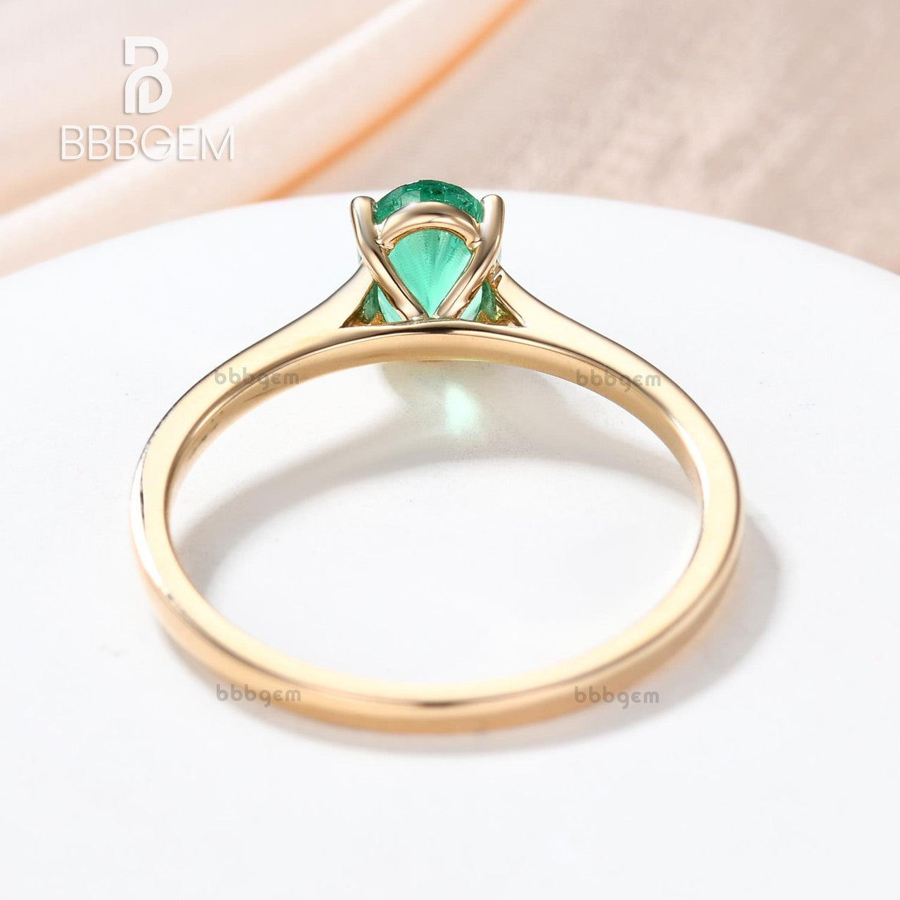 women emerald engagement rings-simple women's engagement rings-solitaire simple emerald engagement rings for women