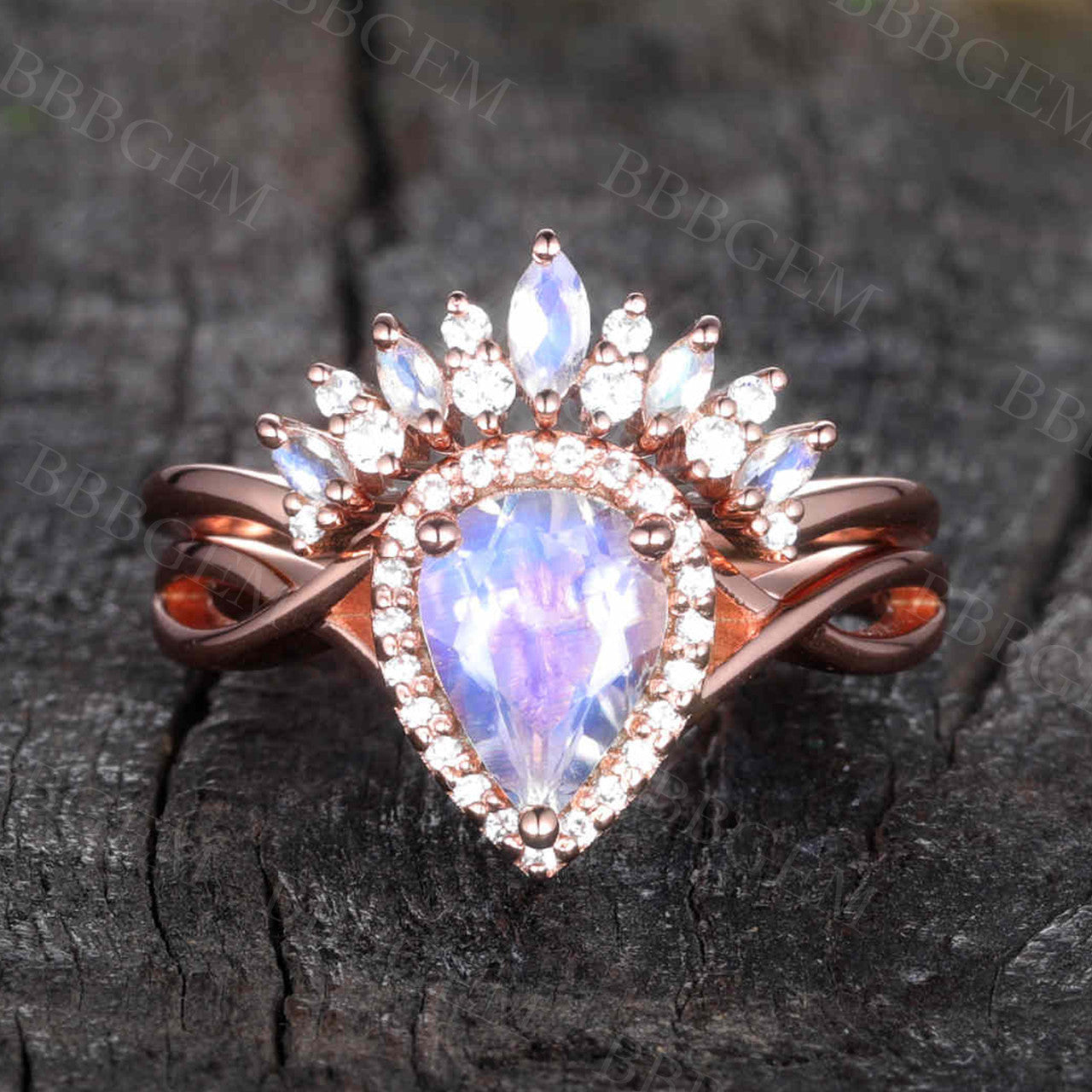 Infinity Moonstone Engagement Ring 01