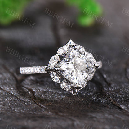 Moissanite Wedding Rings-BBBGEM Moissanite Ring