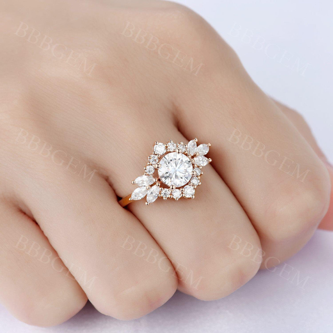 Moissanite Anniversary Rings For Sale-BBBGEM Moissanite Jewelry For Women