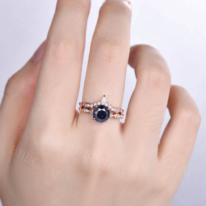 blue sandstone ring set-bbbgem blue sandstone ring