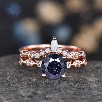 blue sandstone ring-bbbgem blue sandstone ring