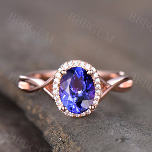 oval tanzanite ring