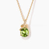 Teardrop Cut Natural Peridot Snake Necklace Solitaire Animal Inspired Pendant
