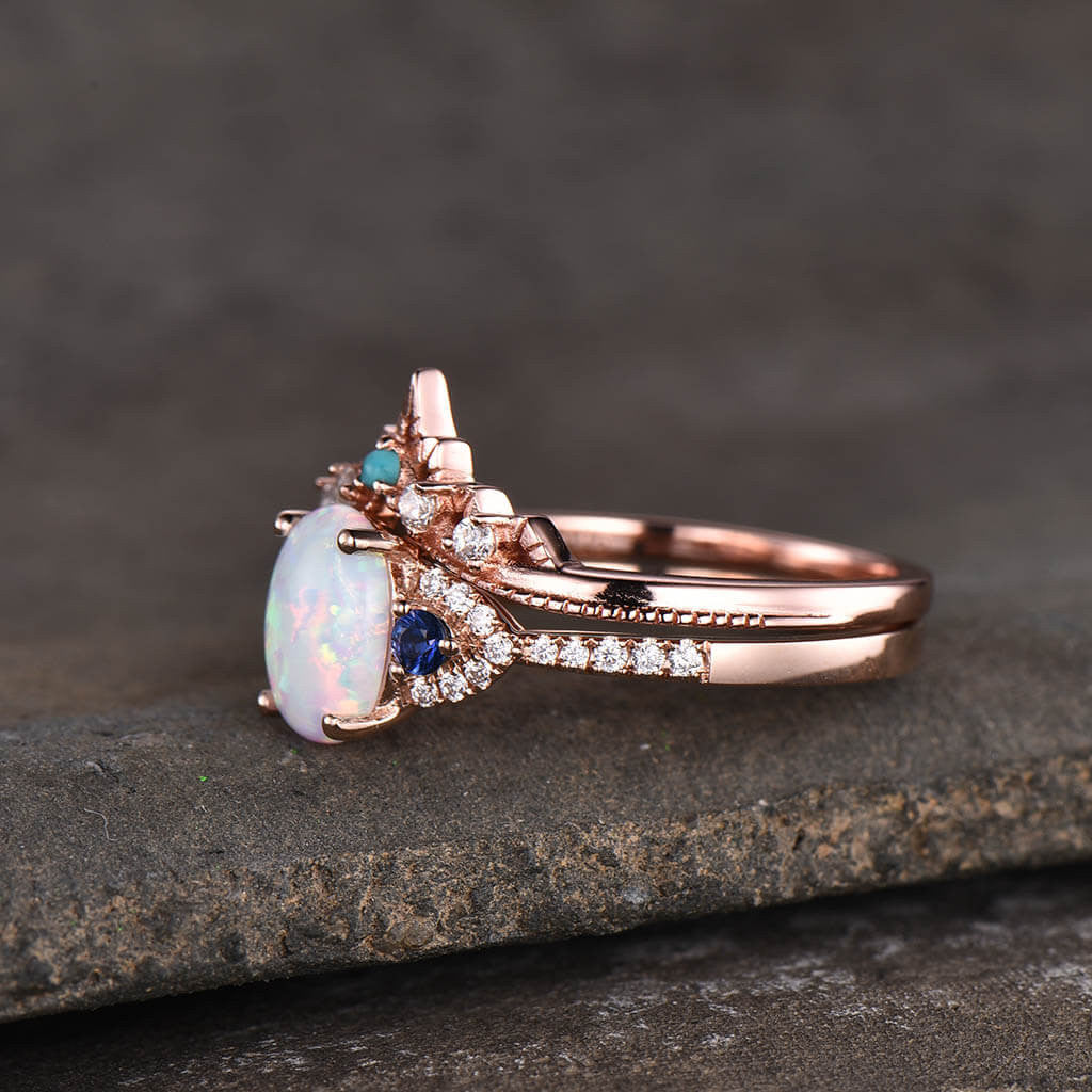 opal engagement ring set 5