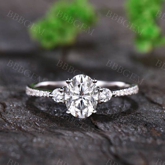 Oval Cut Moissanite-BBBGEM Moissaite Ring