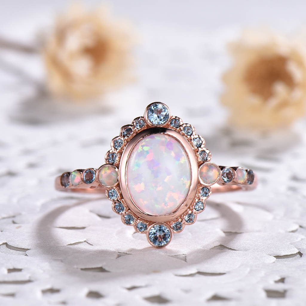 fire opal rings