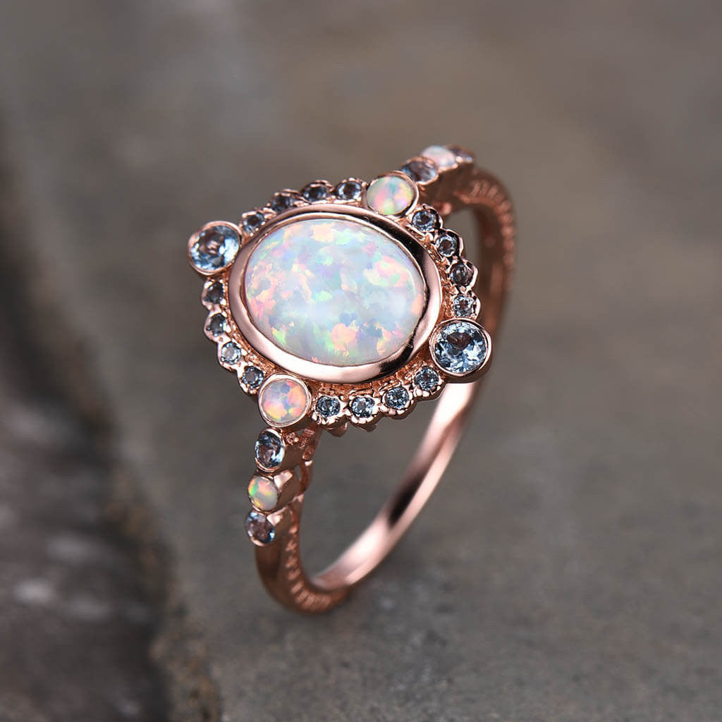 custom opal engagement rings