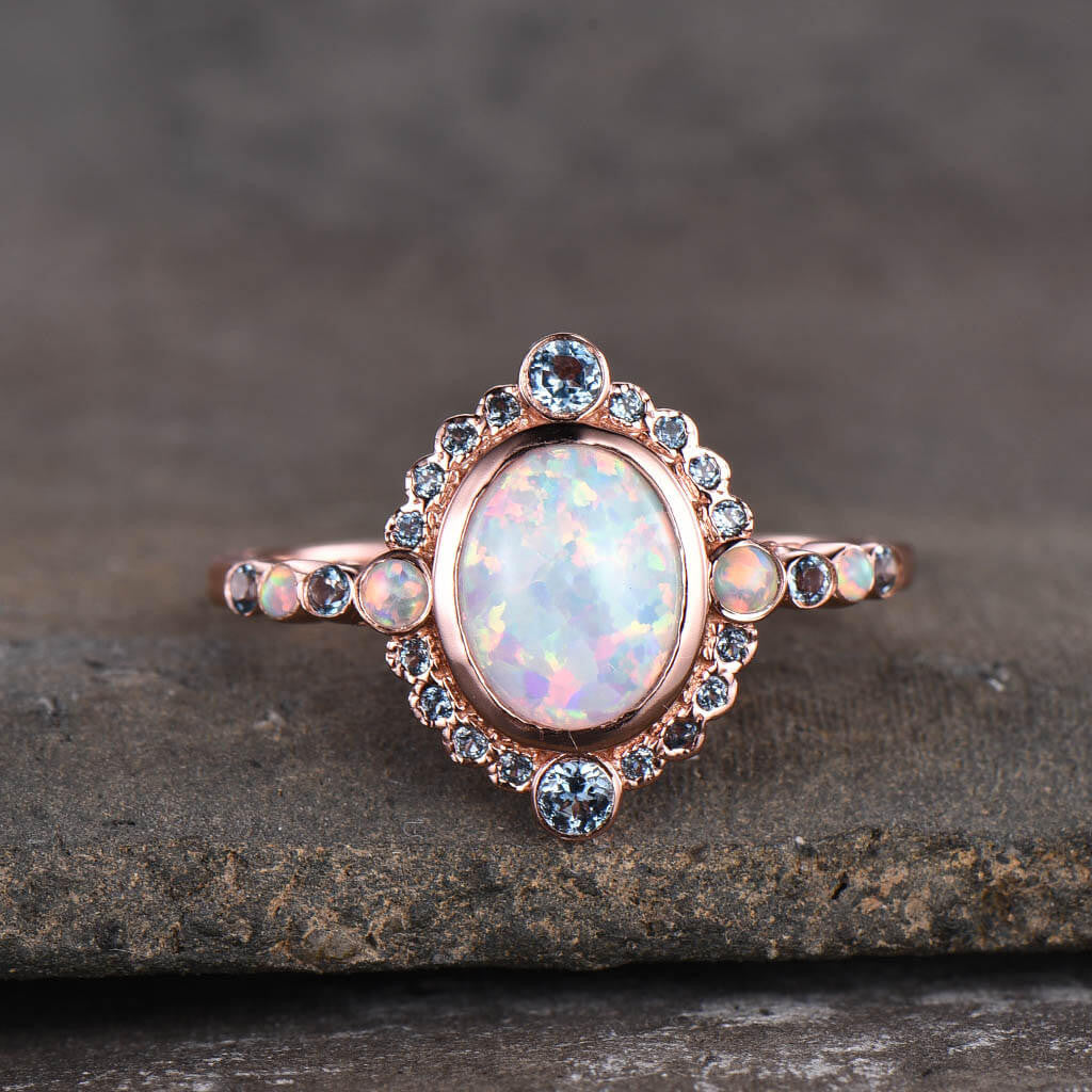 vintage opal engagement ring