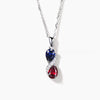 Teardrop Cut Sapphire Ruby Snake Necklace Moissanite Wedding Pendant