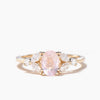 Unique Oval Cut Rose Gold 1CT Natural Rose Quartz Engagement Ring