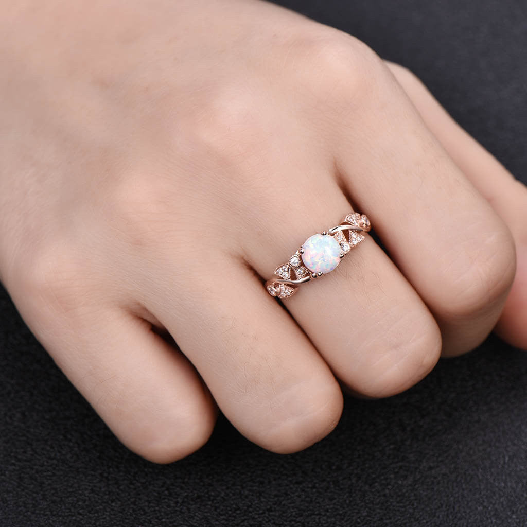 Opal Engagement Ring