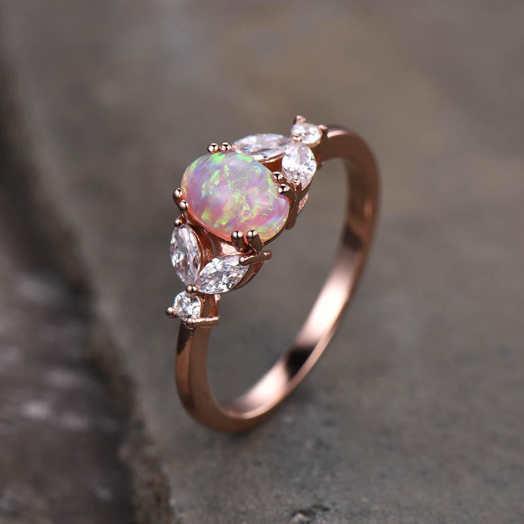 Vintage Opal Engagement Ring