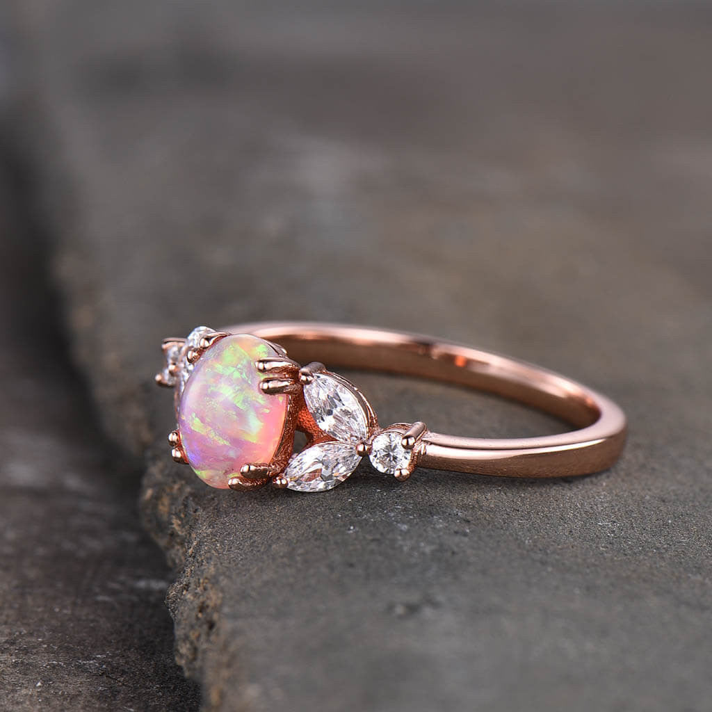 pink opal ring