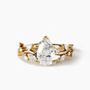 Teardrop Cut Lab Grown Diamond Twig Vine Wedding Ring with IGI Certificate
