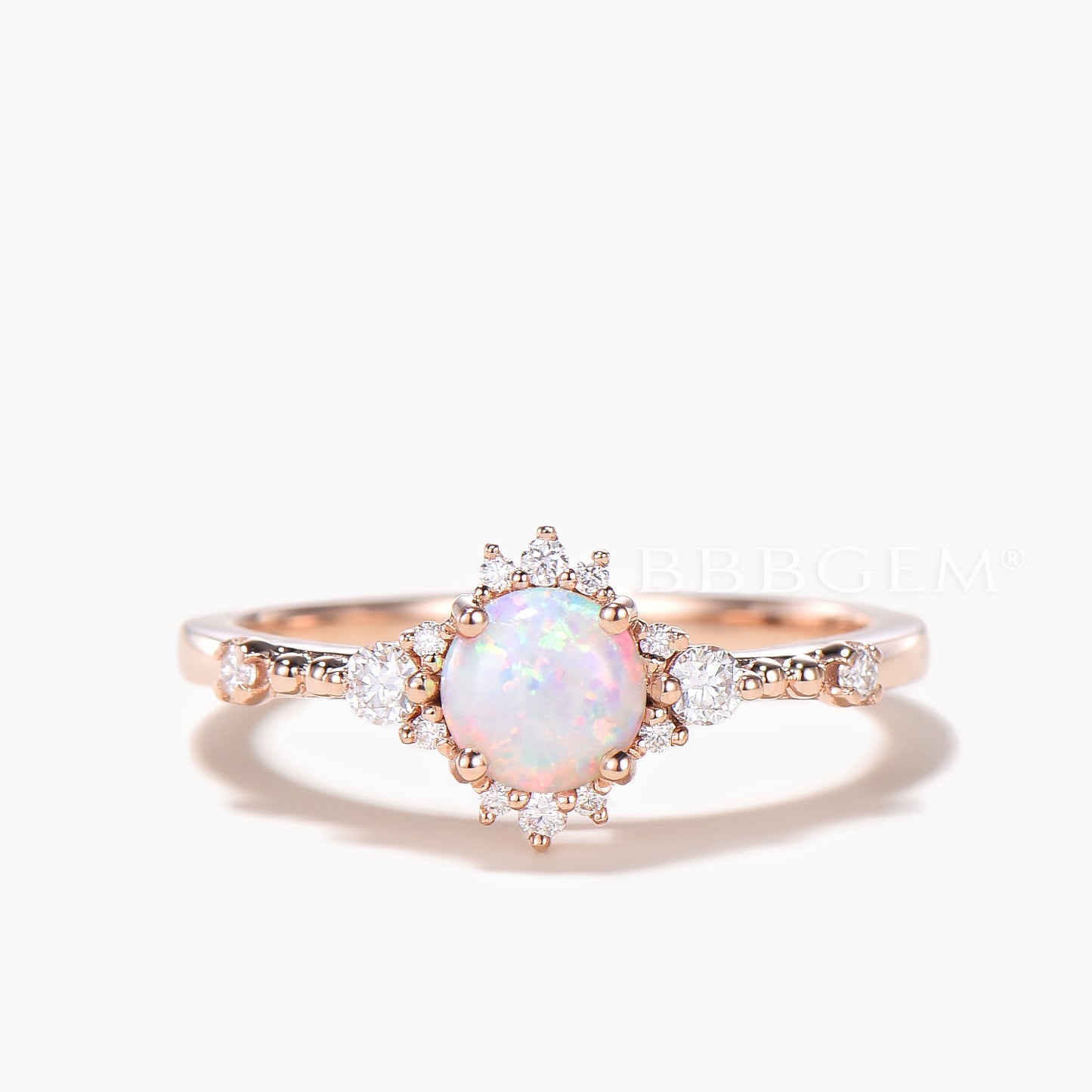 14K/18K Opal Engagement Ring Minimalist LC001