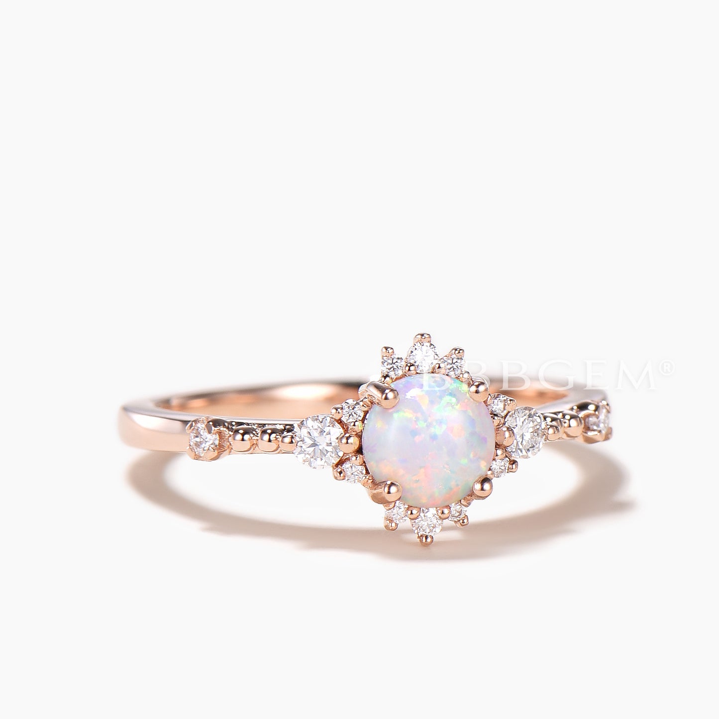 14K/18K Opal Engagement Ring Minimalist LC001