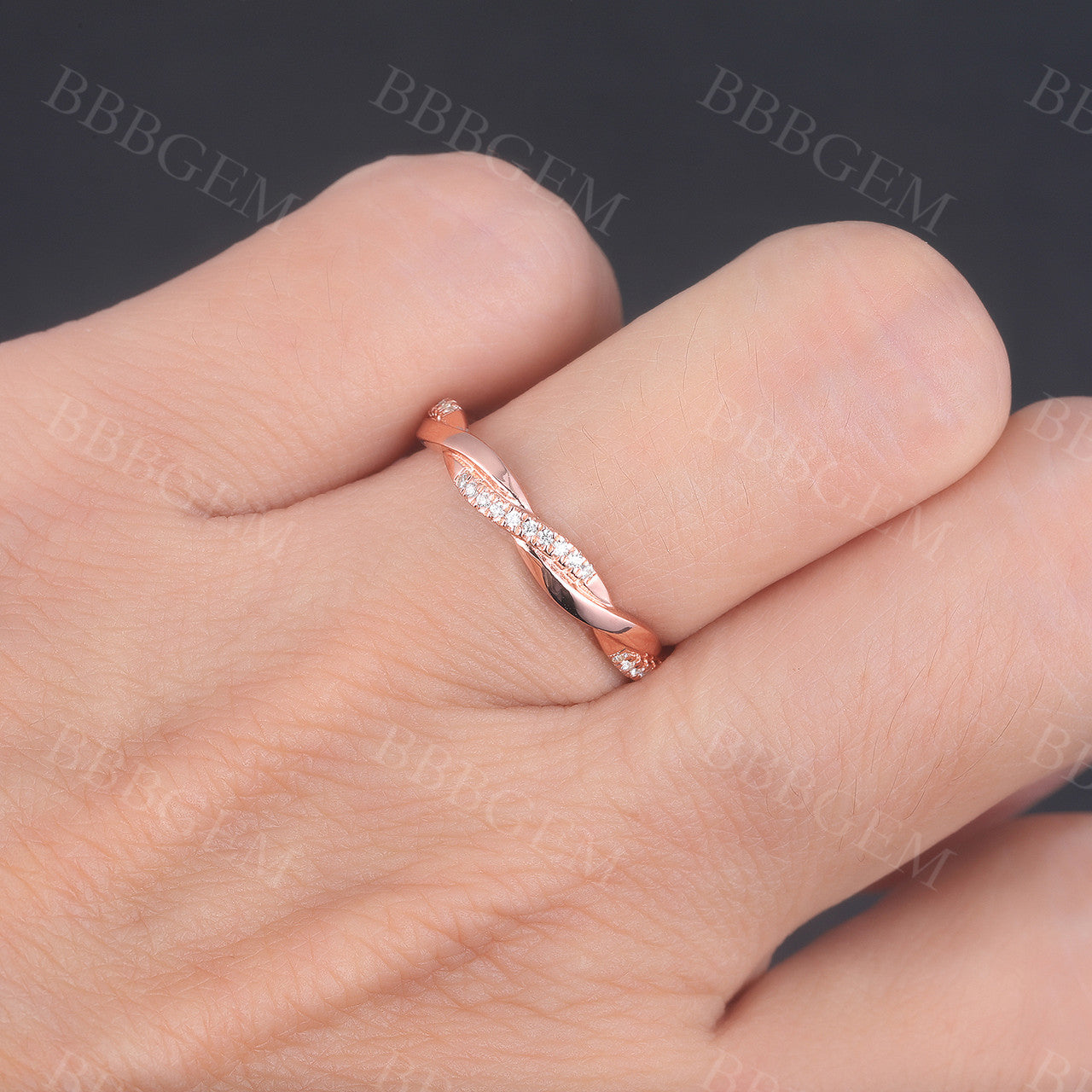 Delicate Diamond Ring-BBBGEM Diamond Wedding Band