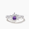 Rapunzel Inspired Round Cut Natural Amethyst Sun Engagement Ring