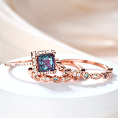 June Birthstone Alexandrite Ring-BBBGEM Alexandrite Rings