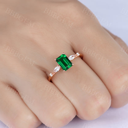 Emerald Promise Ring-BBBGEM Emerald Engagement Rings