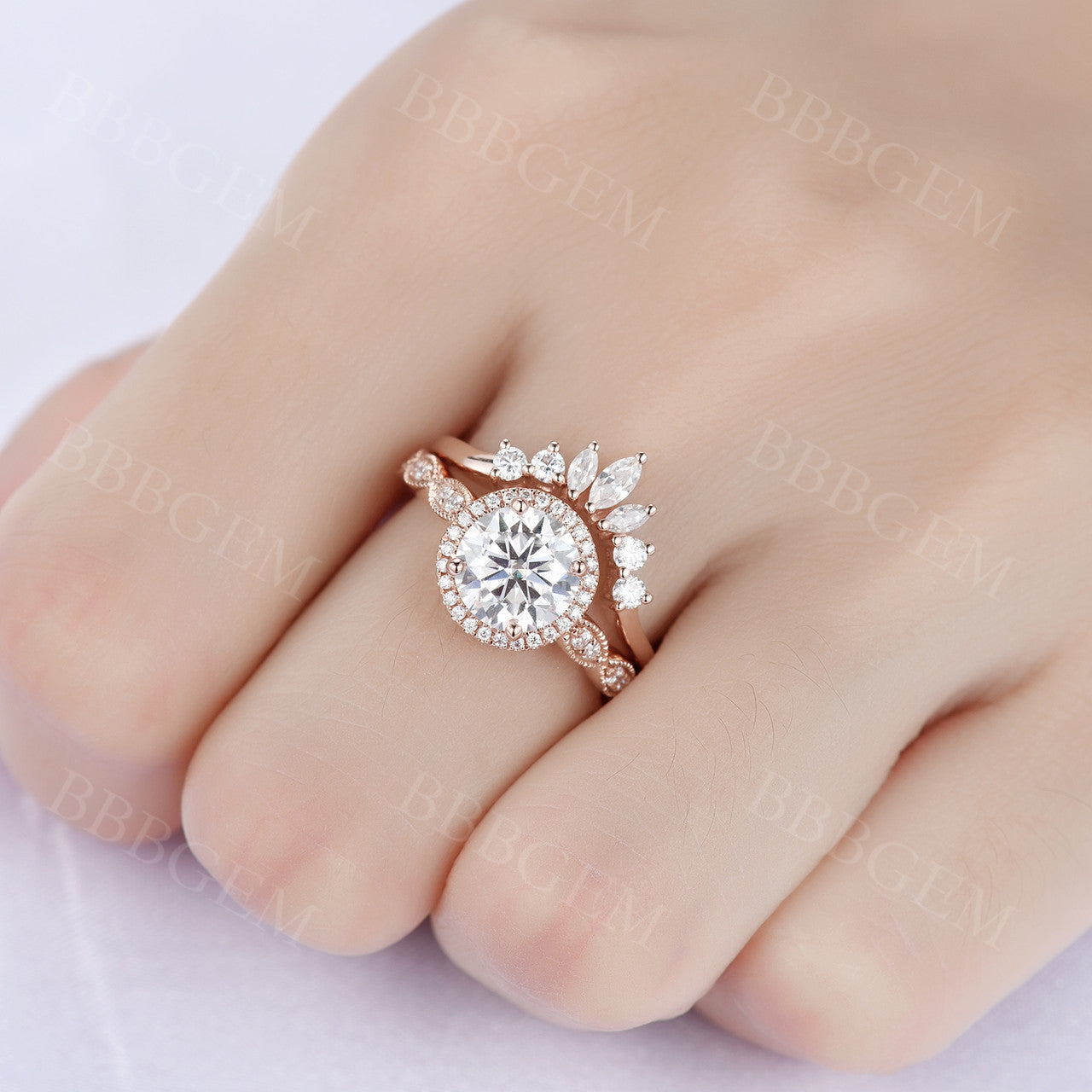 Moissanite Rings-BBBGEM Moissanite Engagement Rings