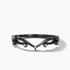 Diamond Black Gold Wedding Ring Chevron Band