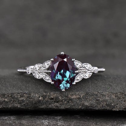 alexandrite engagement ring