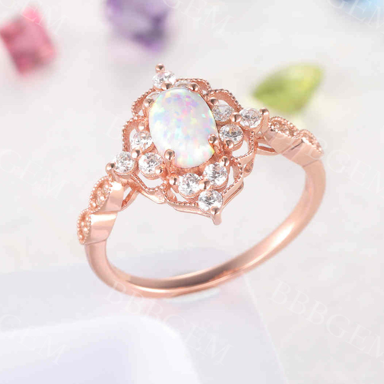 Opal Engagement Ring 6