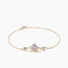 Round Cut Natural Lavender Amethyst Moon Bracelet Emerald Sun Wedding Bracelet