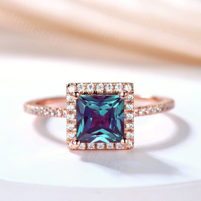 Alexandrite Engagement Ring-BBBGEM Alexandrite Engagement Ring