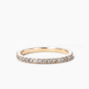 Round Cut Natural Salt and Pepper Diamond Half Eternity Ring Stacking Band