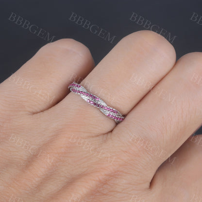 Ruby Wedding Band-BBBGEM Ruby Ring