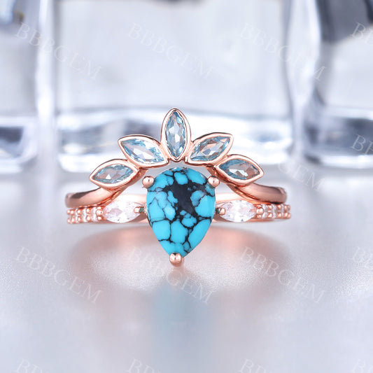 turquoise ring set