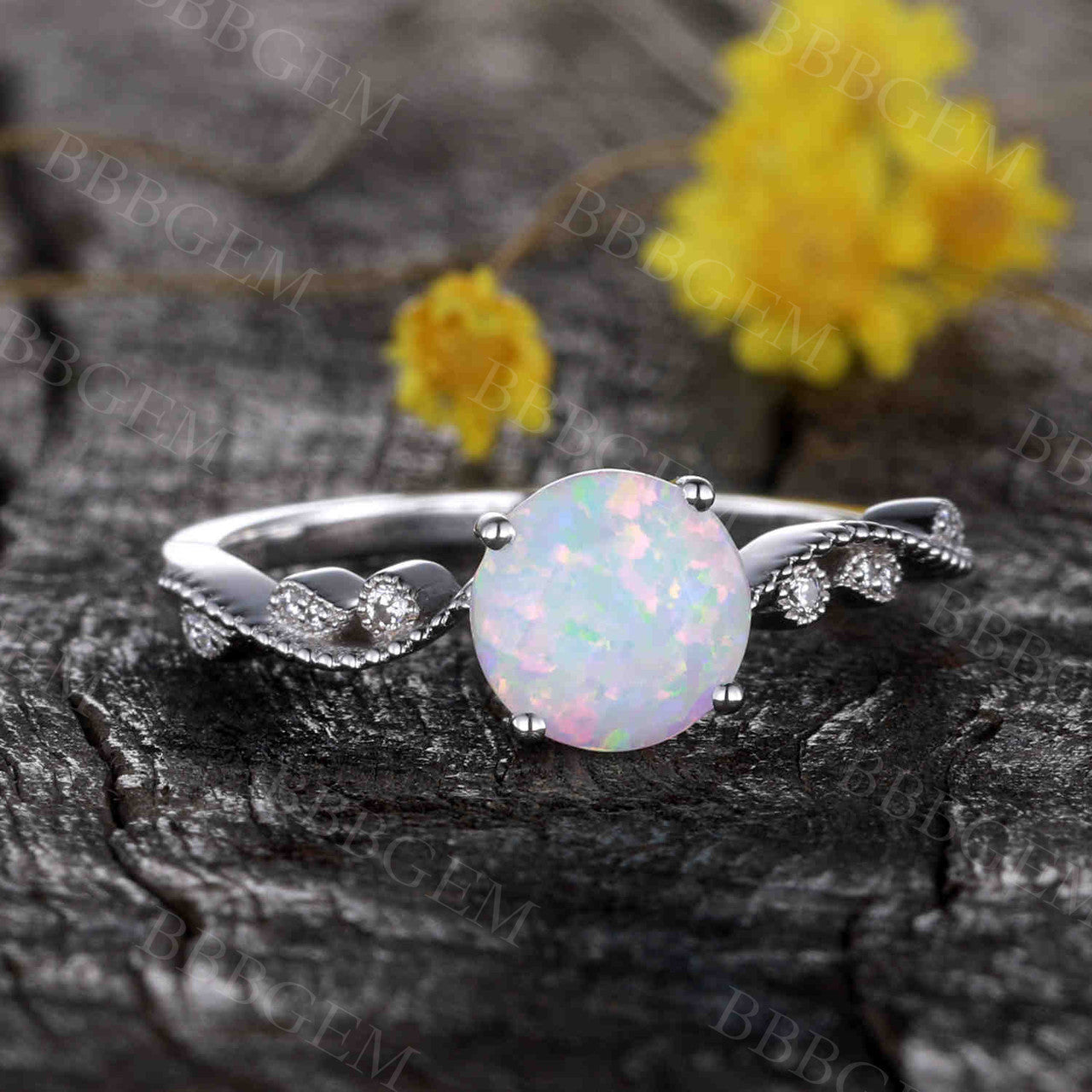 Classic Opal Engagement Ring 04