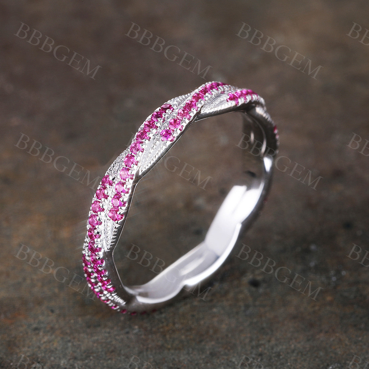 Ruby Matching Band-BBBGEM Ruby Ring