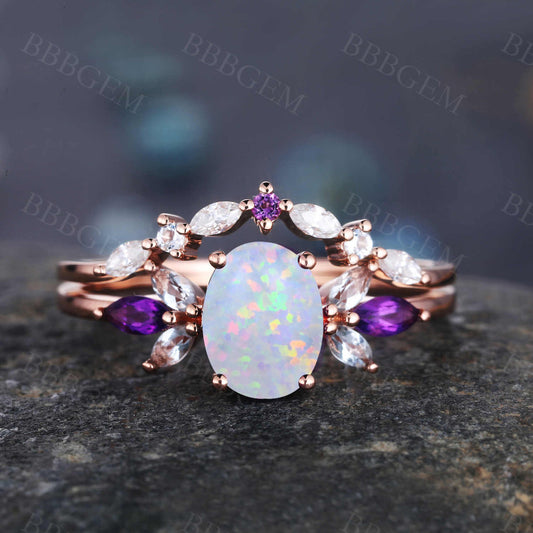 Opal Engagement Rings-BBBGEM Opal Engagement Rings